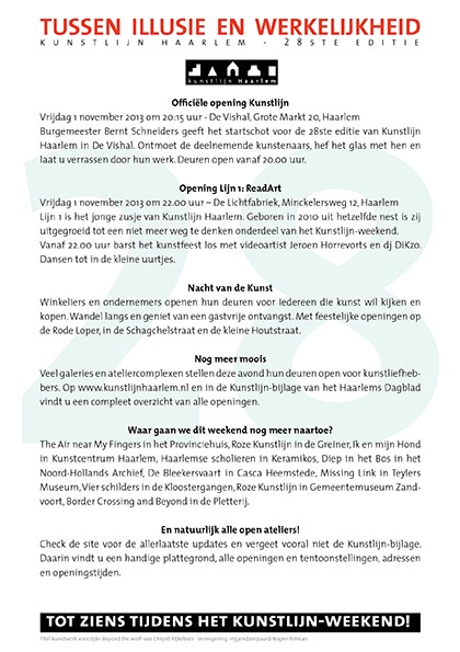 Flyer Kunstlijn 2013-2
