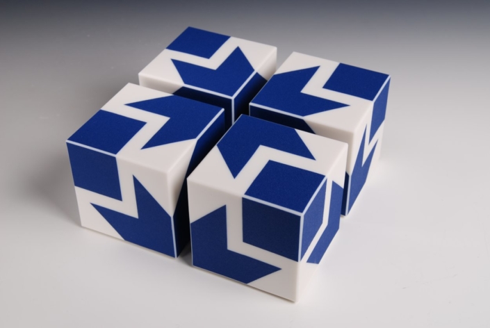 3-515 Cube Series 2020,porselein 4 delen 19x19xh9m