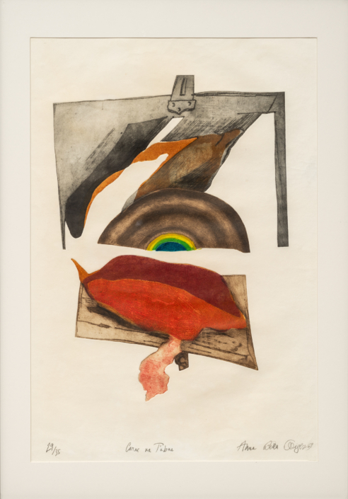 Anna Bella Geiger, Carne na tabua, 1969, aquatint, ets, relief op papier Anna Bella Geiger, Carne na tabua, 1969, aquatint, ets, relief op papier