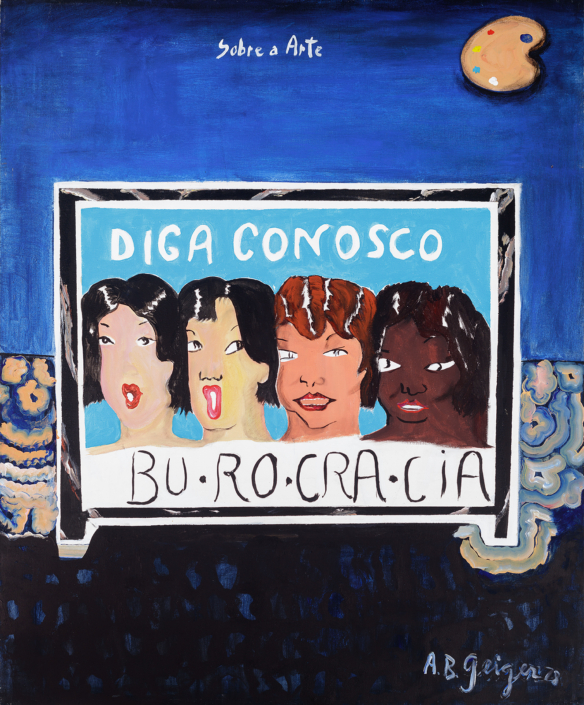 Anna Bella Geiger, Burocracia, 1978, acrylverf op canvas, Courtesy Fabiano Ribeiro Doyle, Rio de Janeiro Sao Paulo Anna Bella Geiger, Burocracia, 1978, acrylverf op canvas, Courtesy Fabiano Ribeiro Doyle, Rio de Janeiro Sao Paulo