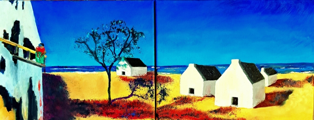 Albert Röllich. Slavenhuisjes op Bonaire