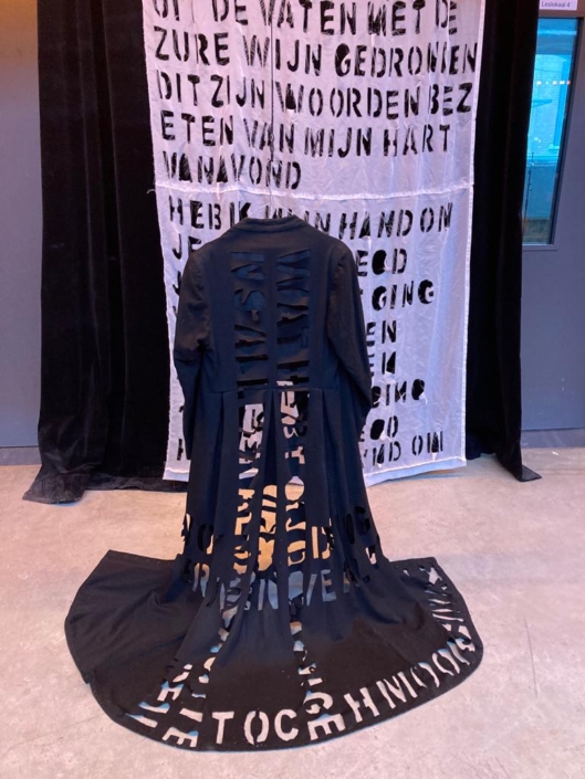 Een van zijn werken tijdens de Kunstlijn