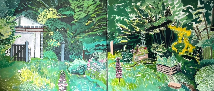 Afke Spaargaren-Tweeluik Vaucottes sur mer, Normandie